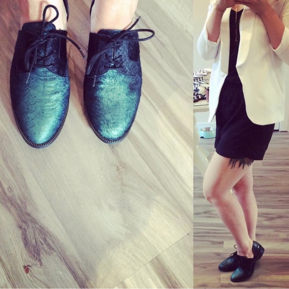 Matisse x Free People x Anthropologie ~ Moody Colored Cowhide Oxford Shoes *NWOT - Picture 6 of 8